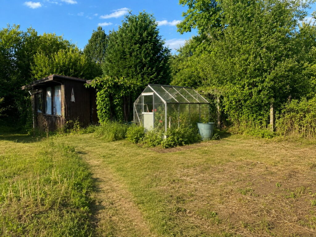 Fläche vor und nach der Räumung
