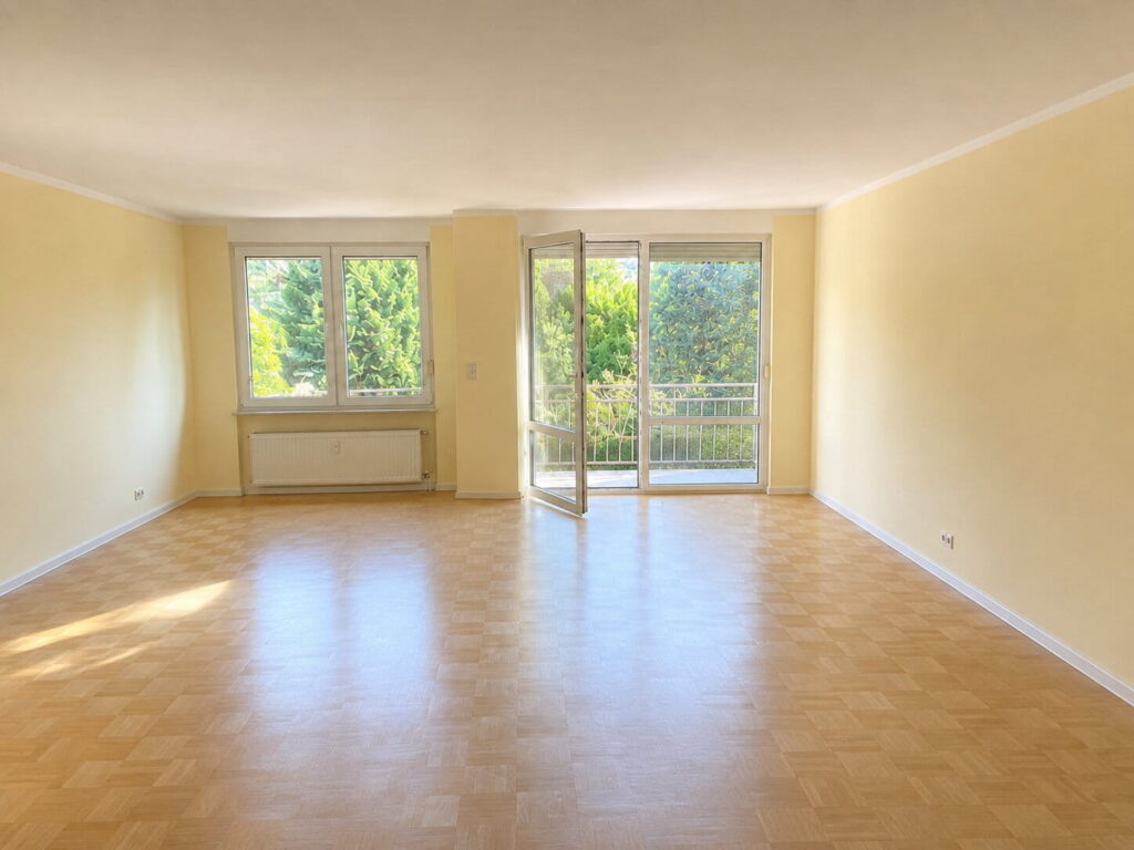 Wohnzimmer in Grunewald vor und nach der Haushaltsauflösung