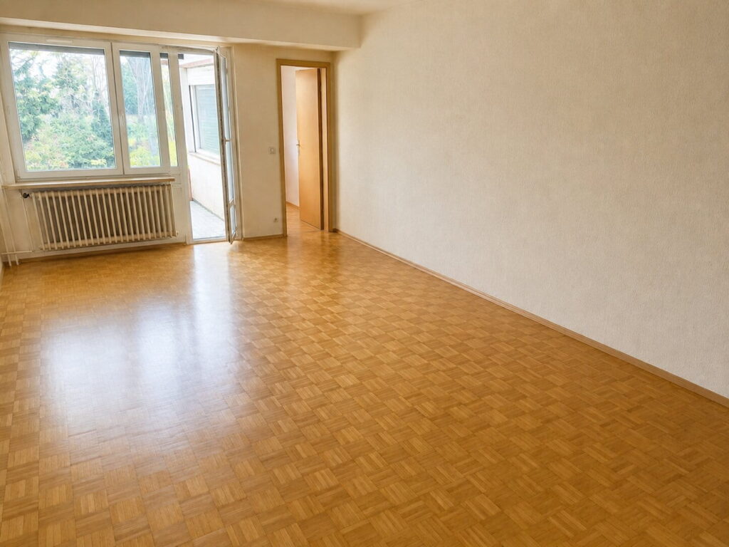 Fläche vor und nach der Räumung